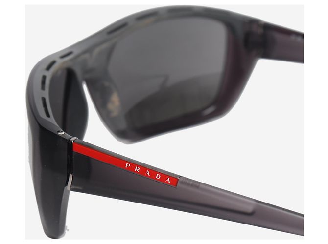 Prada Occhiali da sole a specchio neri Nero - vista 4