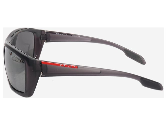 Prada Occhiali da sole a specchio neri Nero - vista 5