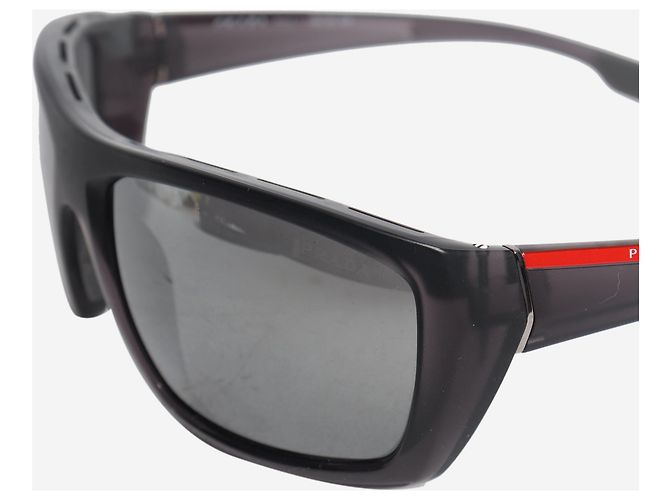 Prada Occhiali da sole a specchio neri Nero - vista 6