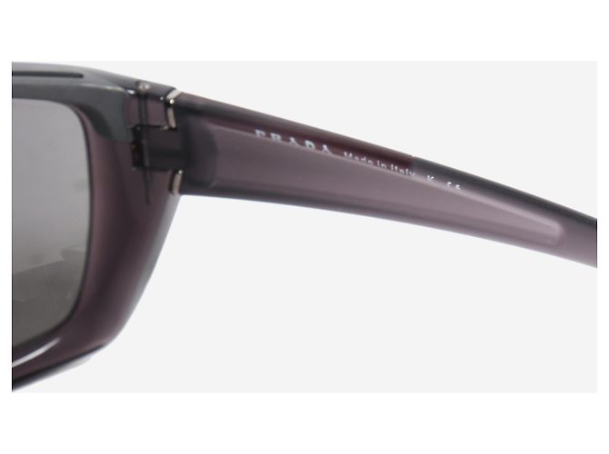 Prada Occhiali da sole a specchio neri Nero - vista 7