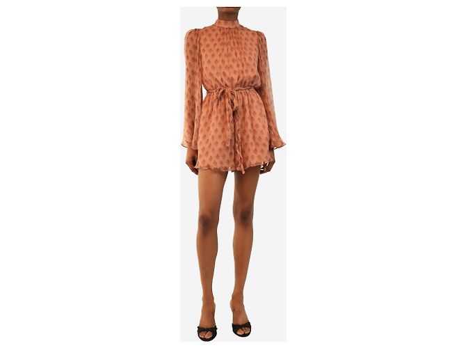 Zimmermann Seiden-Playsuit mit floralem Print in Altrosa - size S Pink - Ansicht 3