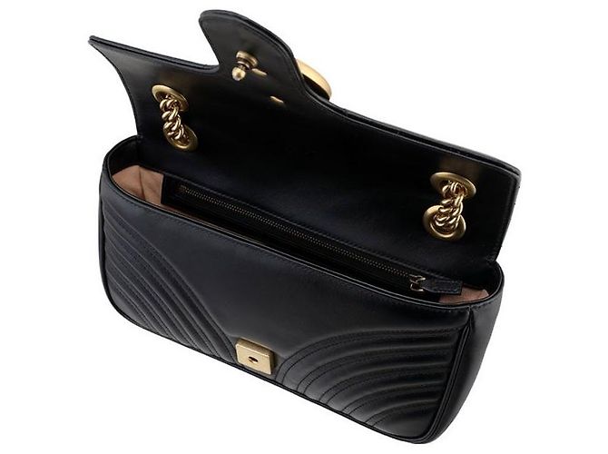 Gucci Borsa a tracolla GG Marmont Matelassé DTDIT Black Nero - vista 2