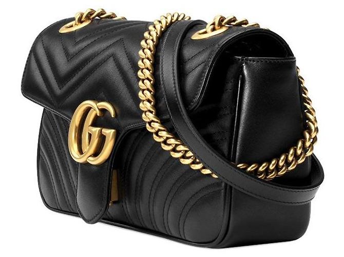 Gucci Borsa a tracolla GG Marmont Matelassé DTDIT Black Nero - vista 3