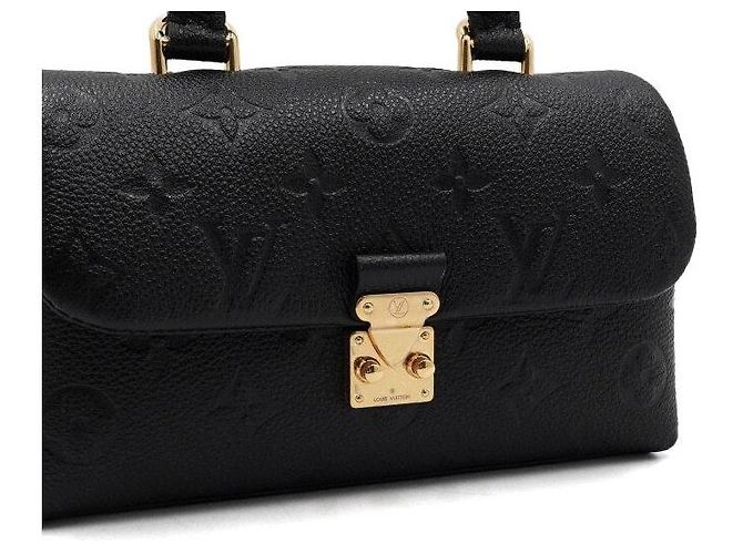 Louis Vuitton Borsa Tote Nano Madeleine Monogram Empreinte nera con catena dorata Nero - vista 9