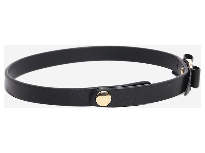 Salvatore Ferragamo Choker in pelle nera Nero - vista 2