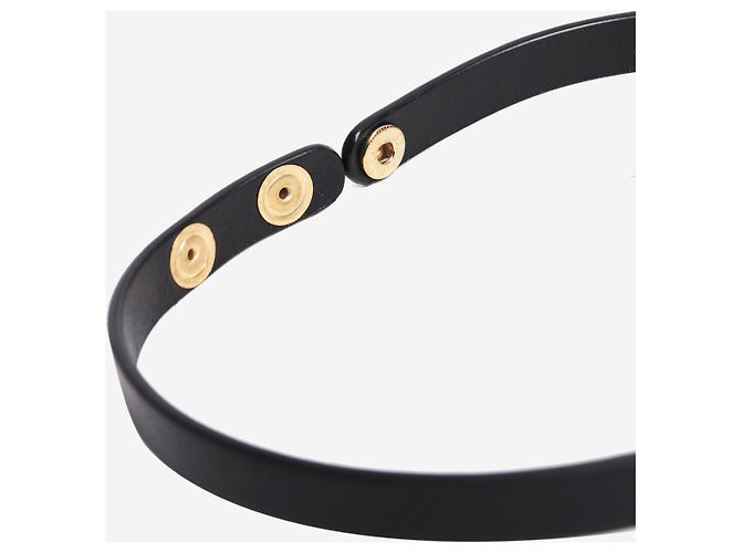 Salvatore Ferragamo Choker in pelle nera Nero - vista 3