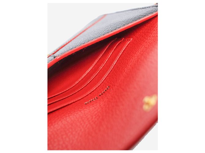 Miu Miu Black Madras love envelope wallet - view 5