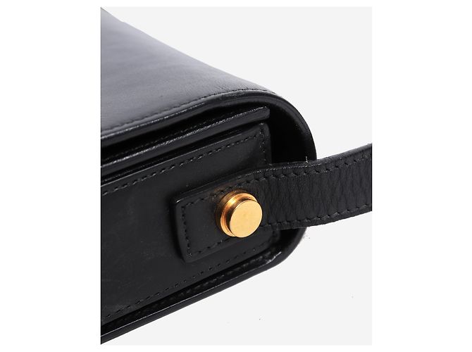 Saint Laurent Borsa Lulu in camoscio e pelle nera Nero - vista 7