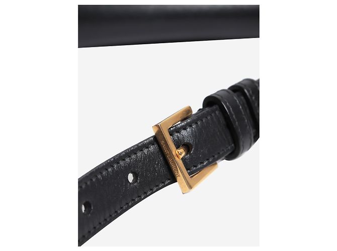 Saint Laurent Borsa Lulu in camoscio e pelle nera Nero - vista 8
