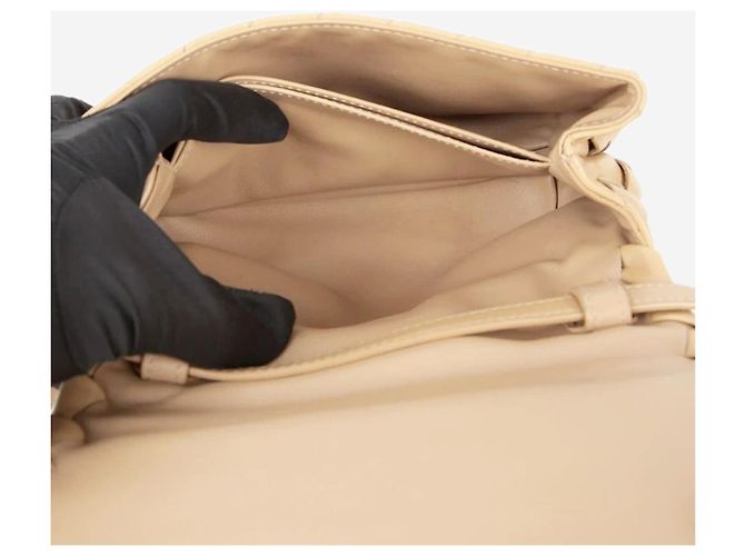 Bottega Veneta Borsa a patta in pelle Intrecciato Blush - vista 11