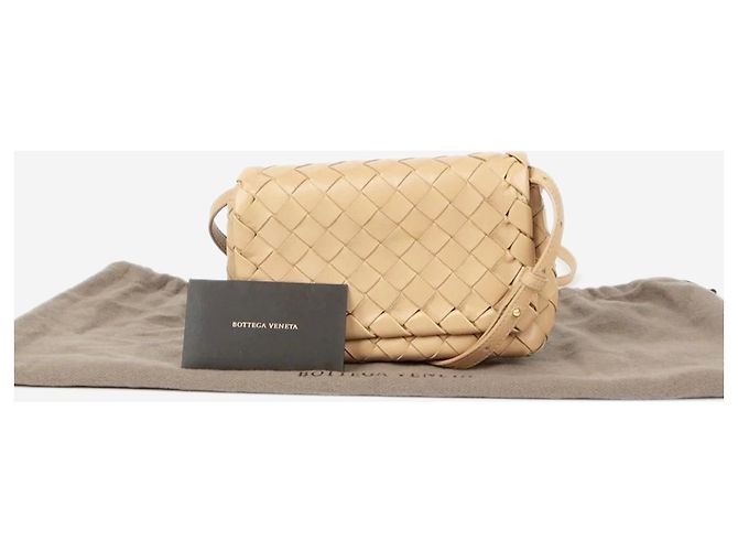 Bottega Veneta Borsa a patta in pelle Intrecciato Blush - vista 12