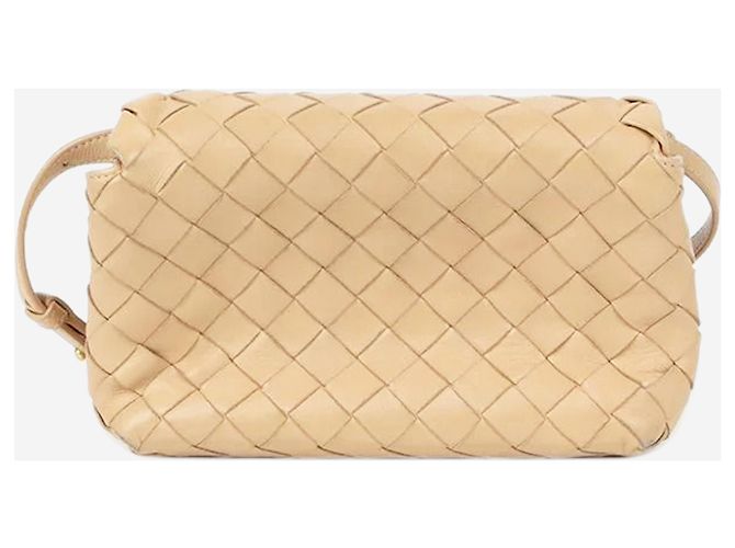 Bottega Veneta Borsa a patta in pelle Intrecciato Blush - vista 3