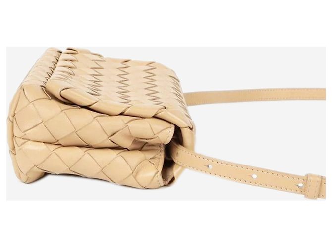 Bottega Veneta Borsa a patta in pelle Intrecciato Blush - vista 4