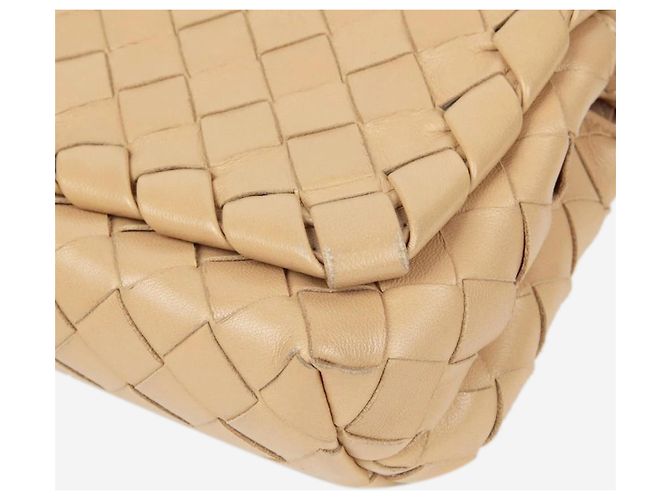 Bottega Veneta Borsa a patta in pelle Intrecciato Blush - vista 6
