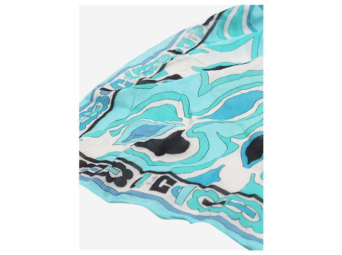 Emilio Pucci Blaues Mini-Quadrat-Tuch - Ansicht 2