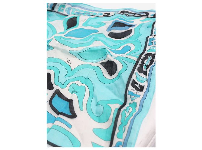 Emilio Pucci Blaues Mini-Quadrat-Tuch - Ansicht 3