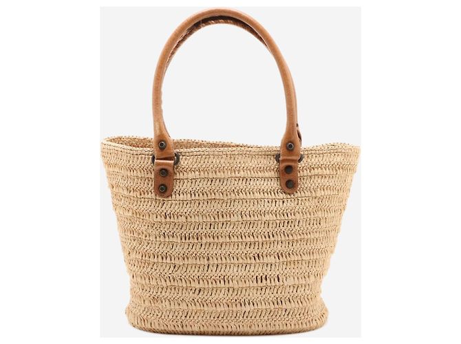 Balenciaga Bolso tote de rafia Le City Neutral - vista 10