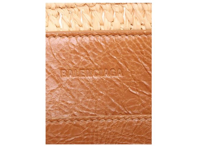 Balenciaga Bolso tote de rafia Le City Neutral - vista 3