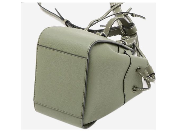 Loewe Mini borsa 2way Hammock in pelle Verde - vista 11