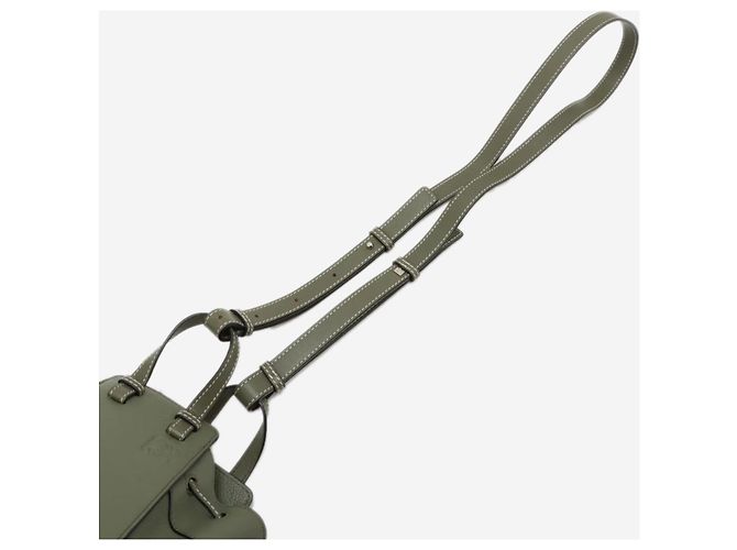 Loewe Mini borsa 2way Hammock in pelle Verde - vista 7