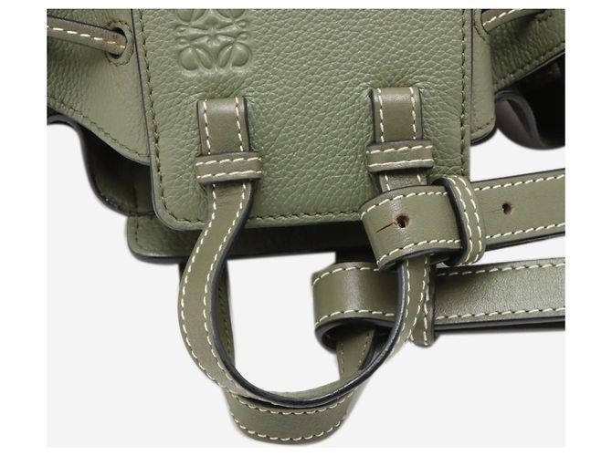 Loewe Mini borsa 2way Hammock in pelle Verde - vista 9