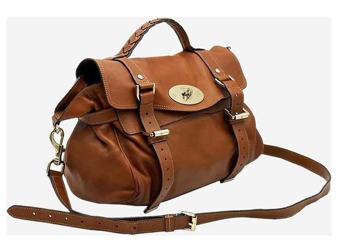 Mulberry Borsa satchel 2 vie Alexa in pelle marrone - vista 2