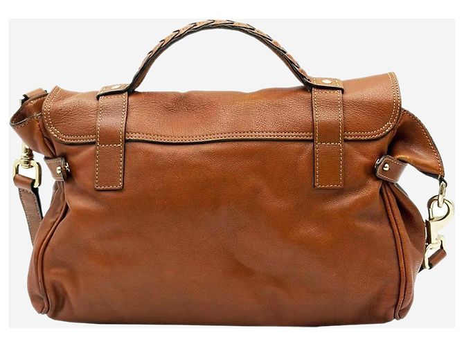 Mulberry Borsa satchel 2 vie Alexa in pelle marrone - vista 4