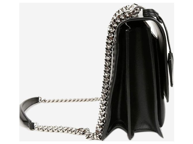Saint Laurent Borsa Sunset in pelle nera Nero - vista 6