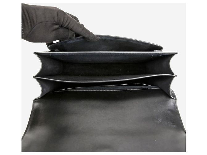Saint Laurent Borsa Sunset in pelle nera Nero - vista 9