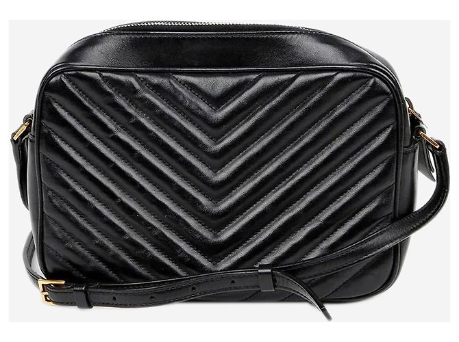 Saint Laurent Borsa Lou Camera bag Paris nera Nero - vista 4