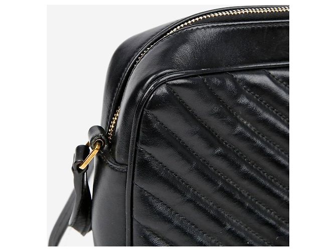 Saint Laurent Borsa Lou Camera bag Paris nera Nero - vista 5