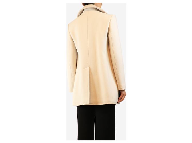 Nili Lotan Neutral double-breasted wool coat - size S - view 2
