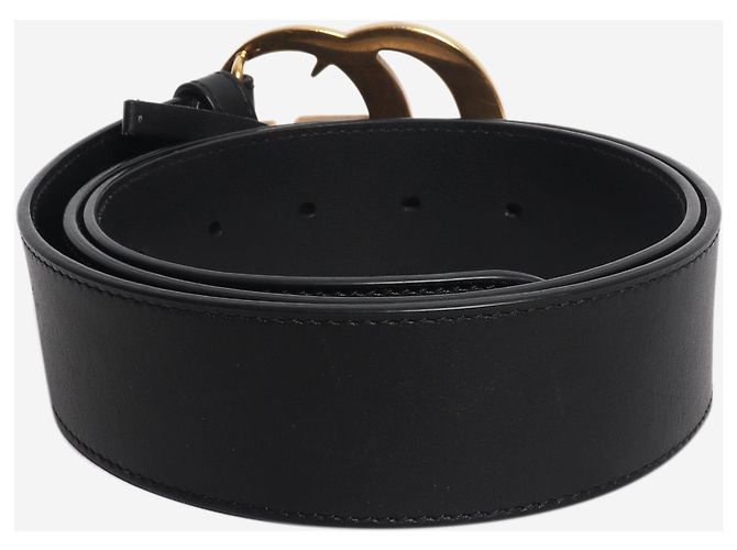 Gucci Cintura con logo Marmont nera e oro Nero - Ansicht 3