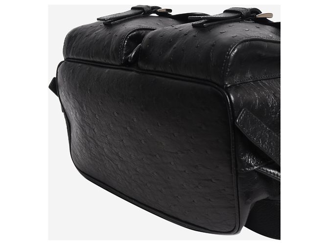 Prada Zaino in pelle di struzzo nera Nero - vista 5