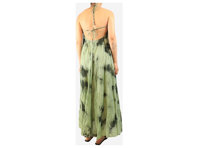 Autre Marque Grünes Mirabella Tie-Dye Maxi-Kleid - One size - Ansicht 2