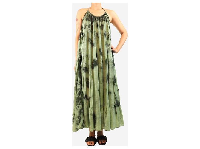 Autre Marque Grünes Mirabella Tie-Dye Maxi-Kleid - One size - Ansicht 3