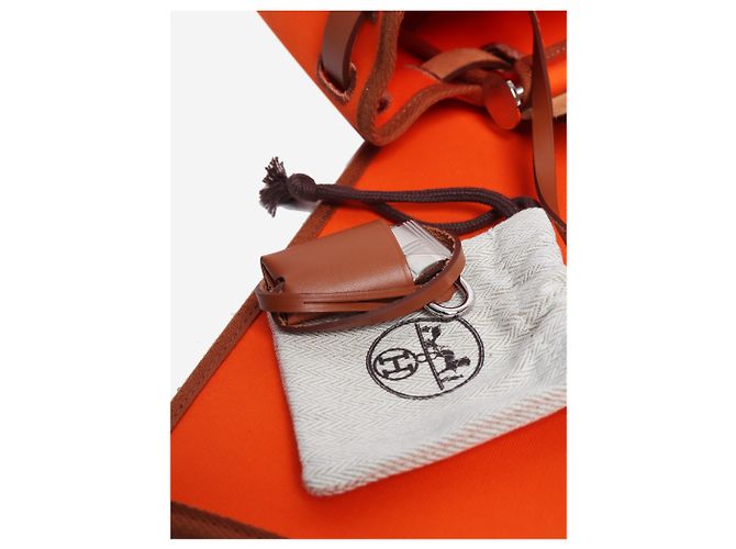 Hermès Herbag in tela Orange 31 Arancione - vista 10