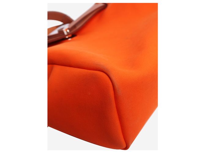Hermès Herbag in tela Orange 31 Arancione - vista 12