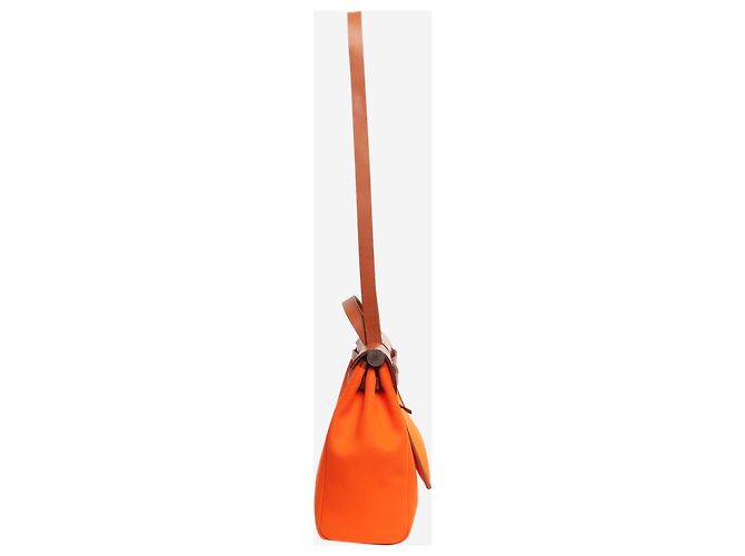 Hermès Herbag in tela Orange 31 Arancione - vista 3