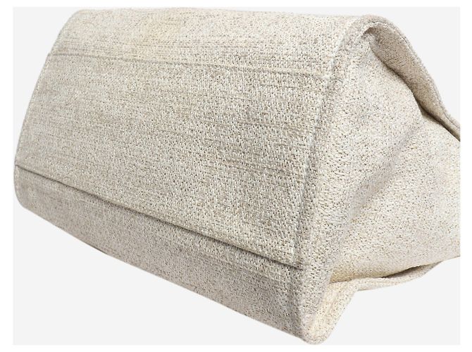 Chanel Borsa tote Deauville crema Crudo - vista 5