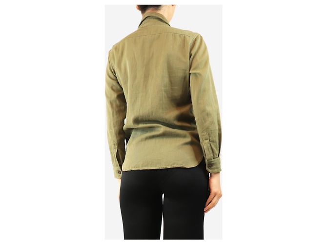 Isabel Marant Etoile Camisa de algodón verde - size UK 8 - vista 2