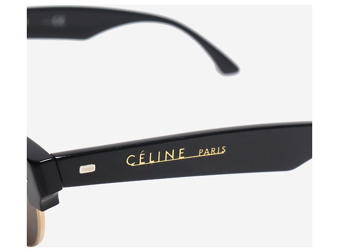 Céline Occhiali da sole a occhio di gatto neri e oro Nero - vista 5