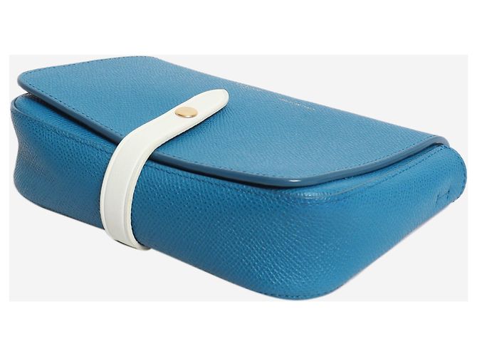 16 Céline Clutch-Tasche mit blauem Lederriemen - Ansicht 5