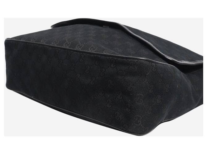 Gucci Borsa a tracolla in tela GG nera Nero - vista 4