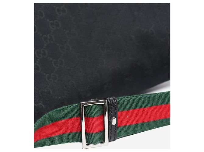 Gucci Borsa a tracolla in tela GG nera Nero - vista 6