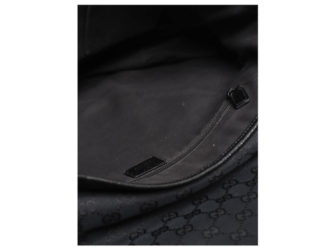 Gucci Borsa a tracolla in tela GG nera Nero - vista 9