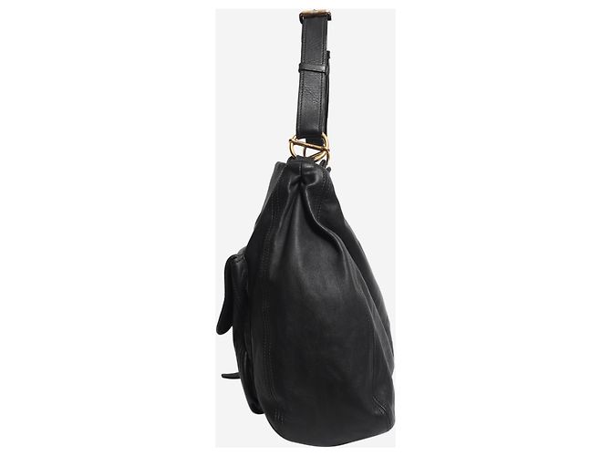 Miu Miu Sac à bandoulière en cuir noir - vue 2