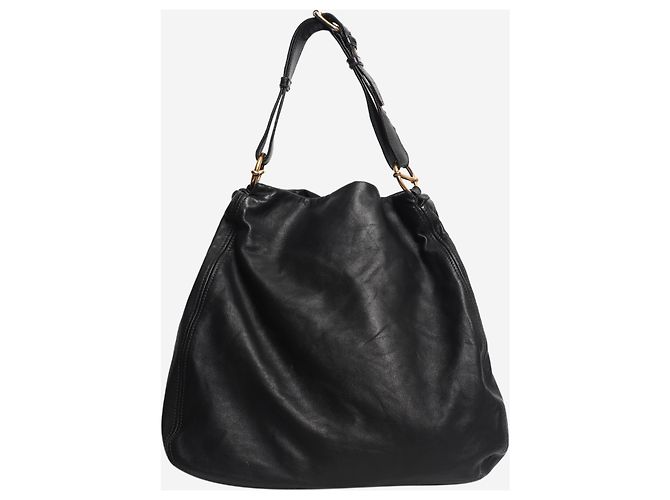 Miu Miu Sac à bandoulière en cuir noir - vue 3
