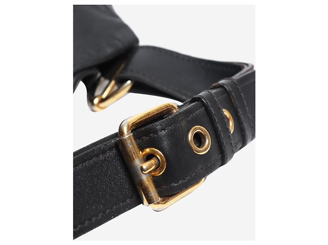 Miu Miu Sac à bandoulière en cuir noir - vue 6