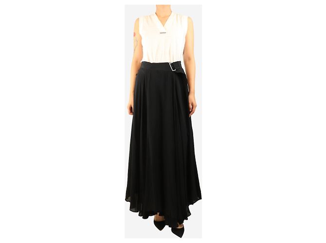 Autre Marque Falda maxi cruzada negra - size UK 10 Negro - vista 2